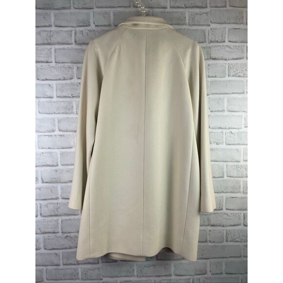 J. Crew Wool Coat Cream Color Double Breasted Size 4 - Picture 2 of 9